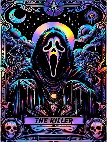 Citrus; Skull Moon Star Paint by Numbers for Adults, 16x20 Inch Halloween Paint by Number Kit on Canvas, DIY Acrylic Painting Set with Brushes and Paints, Easy Beginner Art Craft Home Wall Decor Gift; Category:Halloween Diamond Art; Image:1